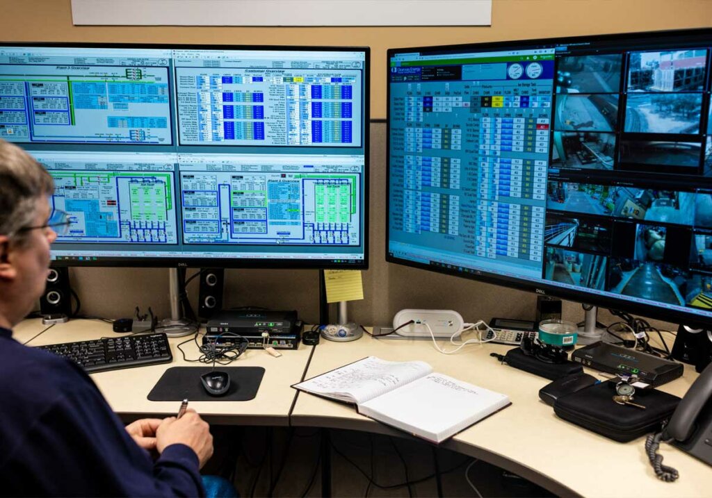 Man looking at his computer